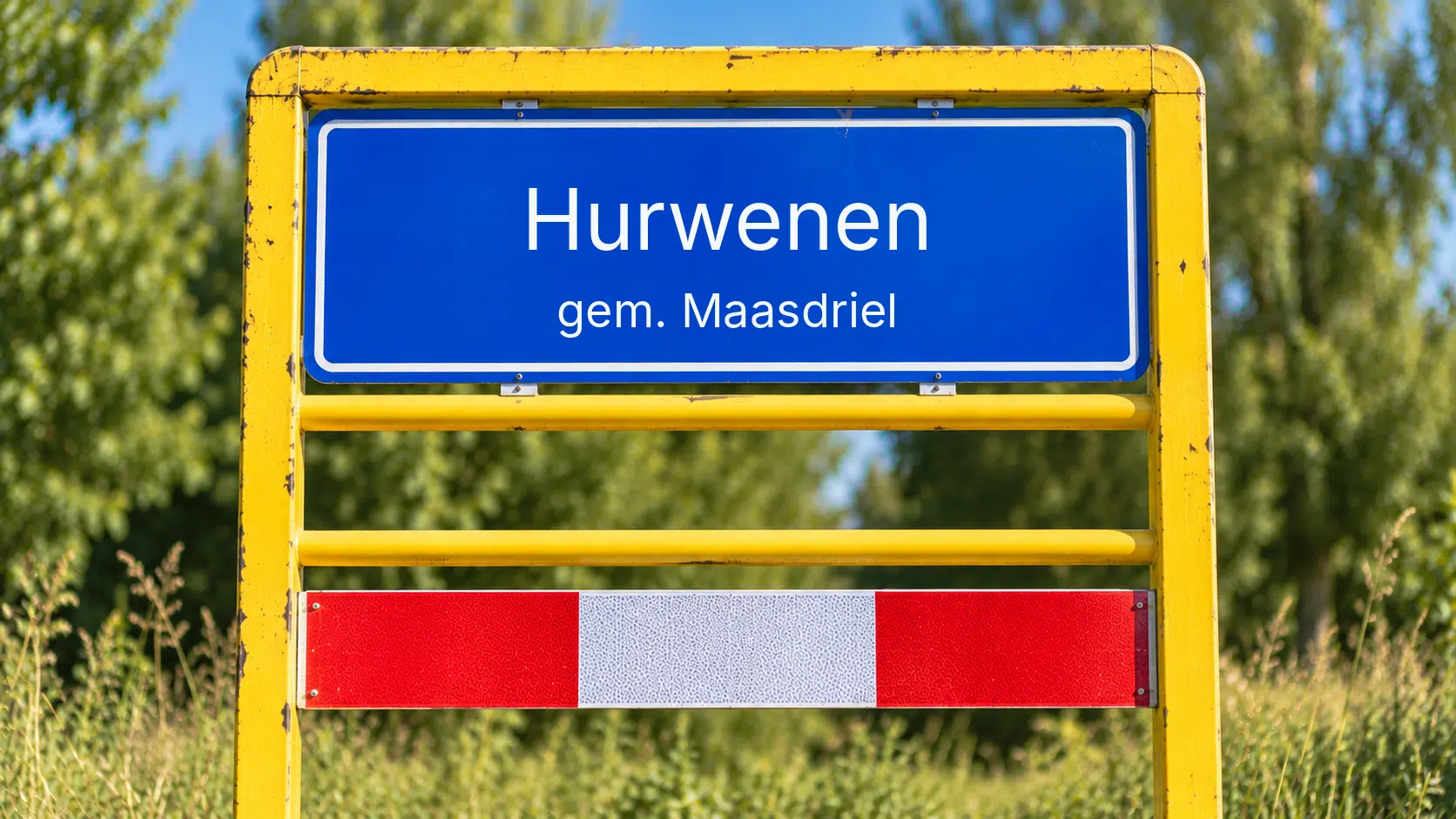 Plaatsnaambord Hurwenen