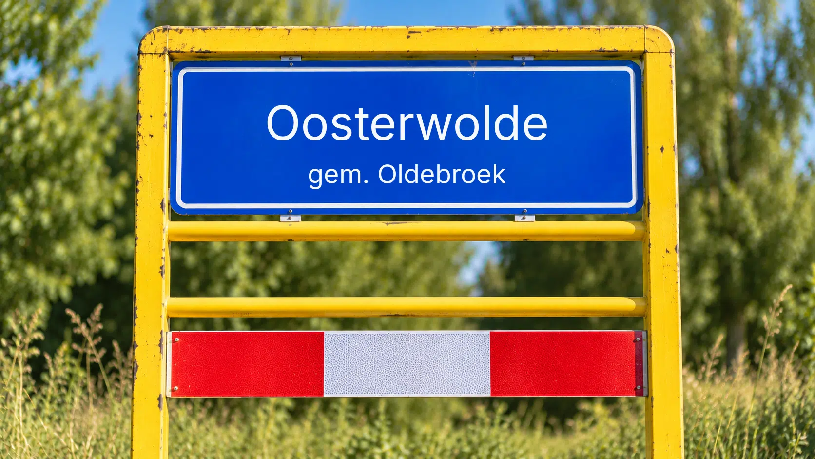 Plaatsnaambord Oosterwolde