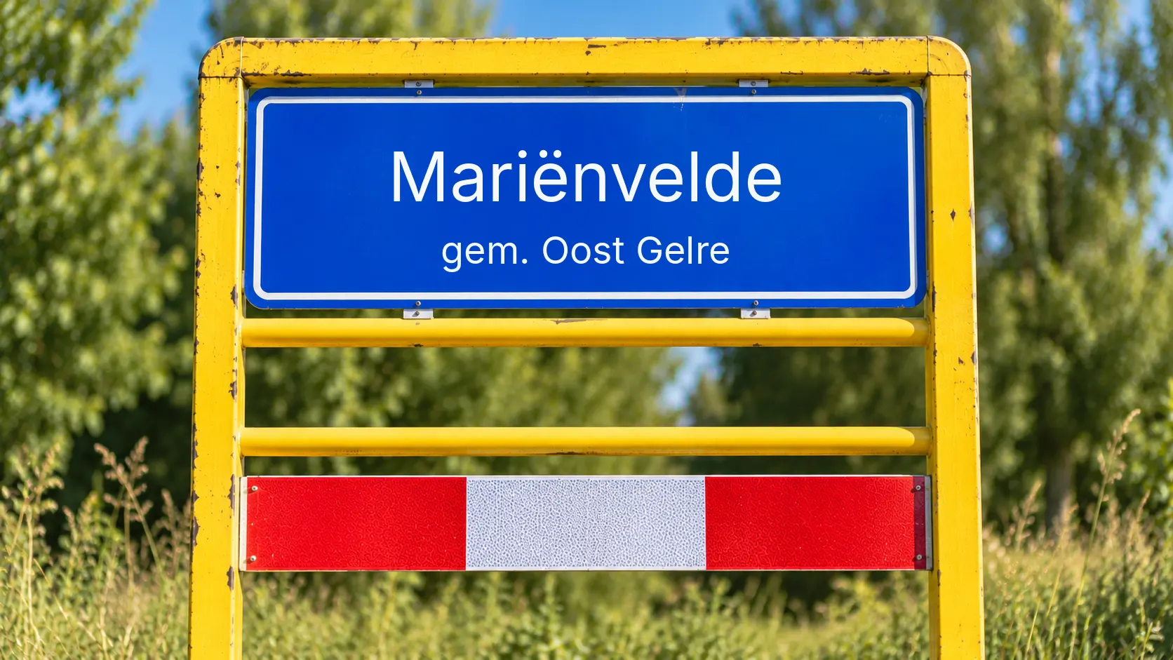 Plaatsnaambord Mariënvelde