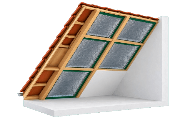 Reflecterende folie-isolatie voor dakisolatie